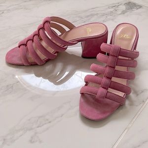 J.Crew Strappy Suede Slides. size 8.5